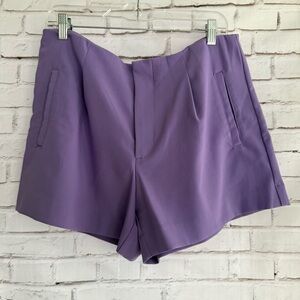 Purple High Waisted Women's Shorts